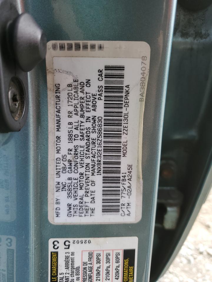 2006 Toyota Corolla Ce VIN: 1NXBR32E16Z586830 Lot: 82430735