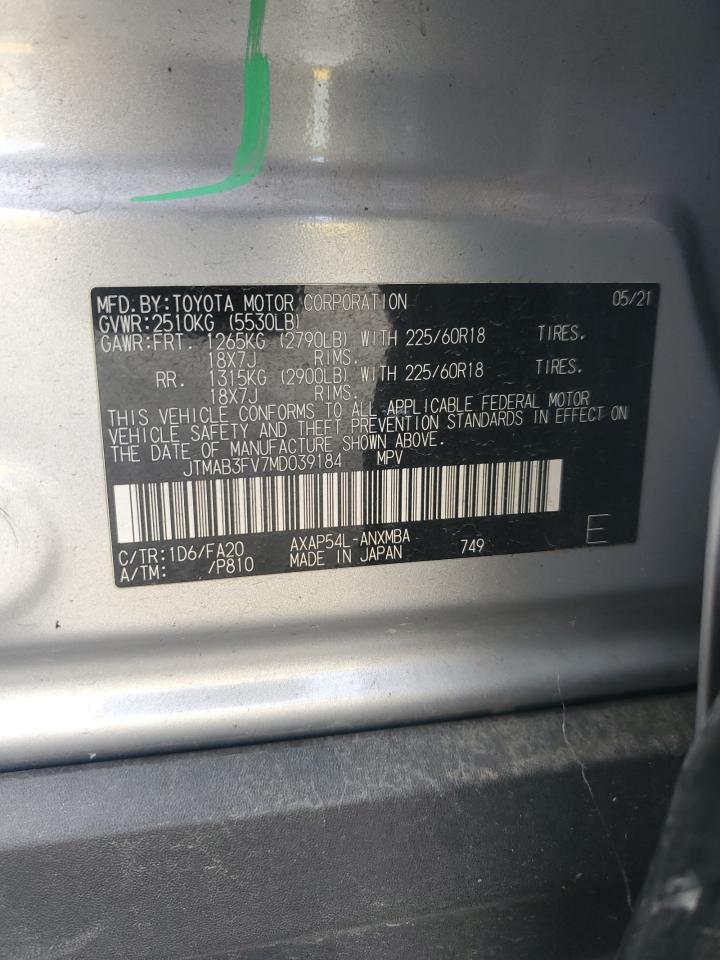 2021 Toyota Rav4 Prime Se VIN: JTMAB3FV7MD039184 Lot: 82274035