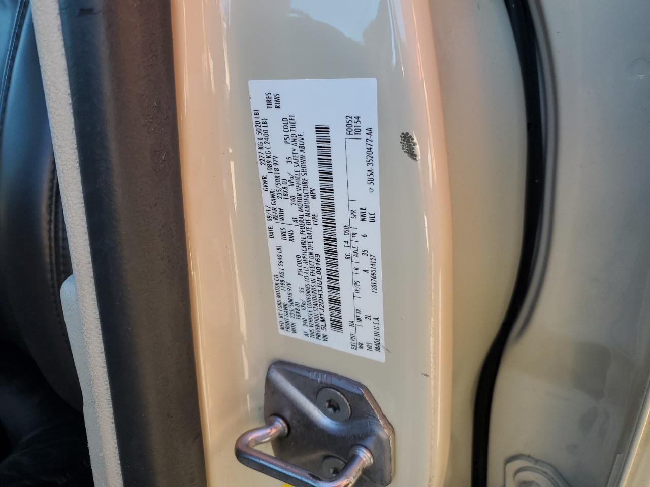 2018 Lincoln Mkc Select VIN: 5LMTJ2DH3JUL00169 Lot: 85864685