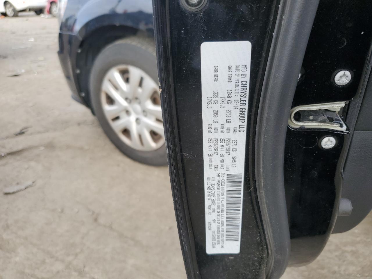 2015 Dodge Journey Se VIN: 3C4PDCAB1FT606021 Lot: 82532625