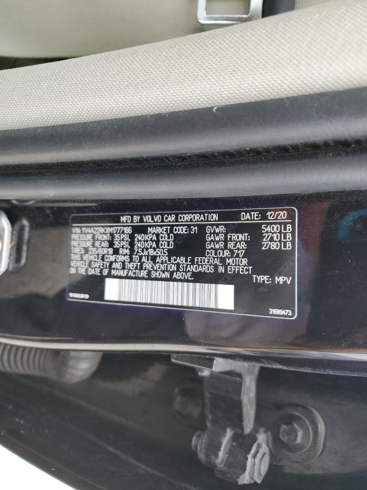 2021 Volvo Xc60 T6 Momentum VIN: YV4A22RKXM1777166 Lot: 86065845