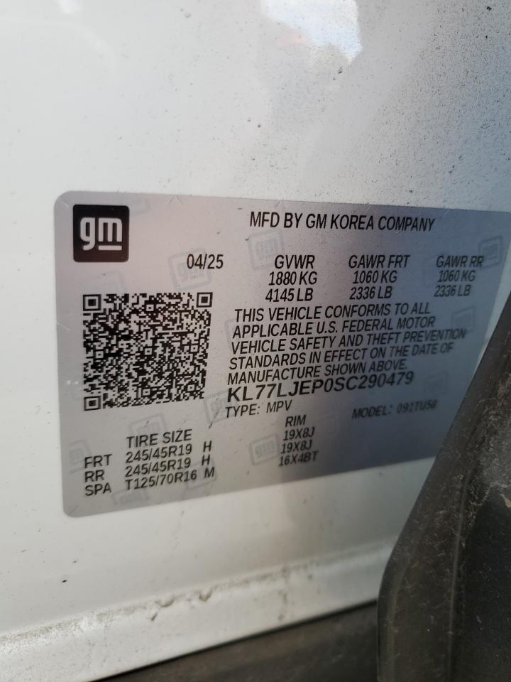 2025 Chevrolet Trax 2Rs VIN: KL77LJEP0SC290479 Lot: 87069525