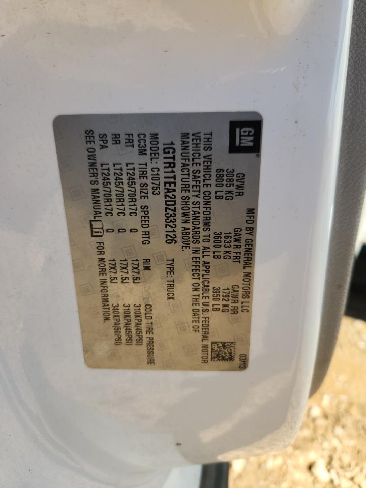 2013 GMC Sierra C1500 VIN: 1GTR1TEA2DZ332126 Lot: 86699875