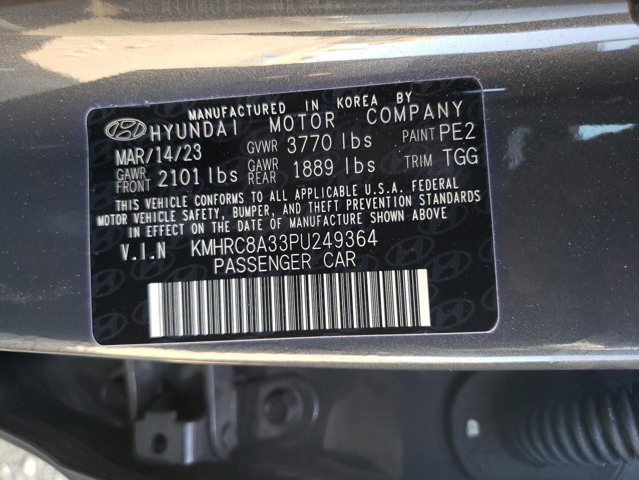 2023 Hyundai Venue Sel VIN: KMHRC8A33PU249364 Lot: 85166325