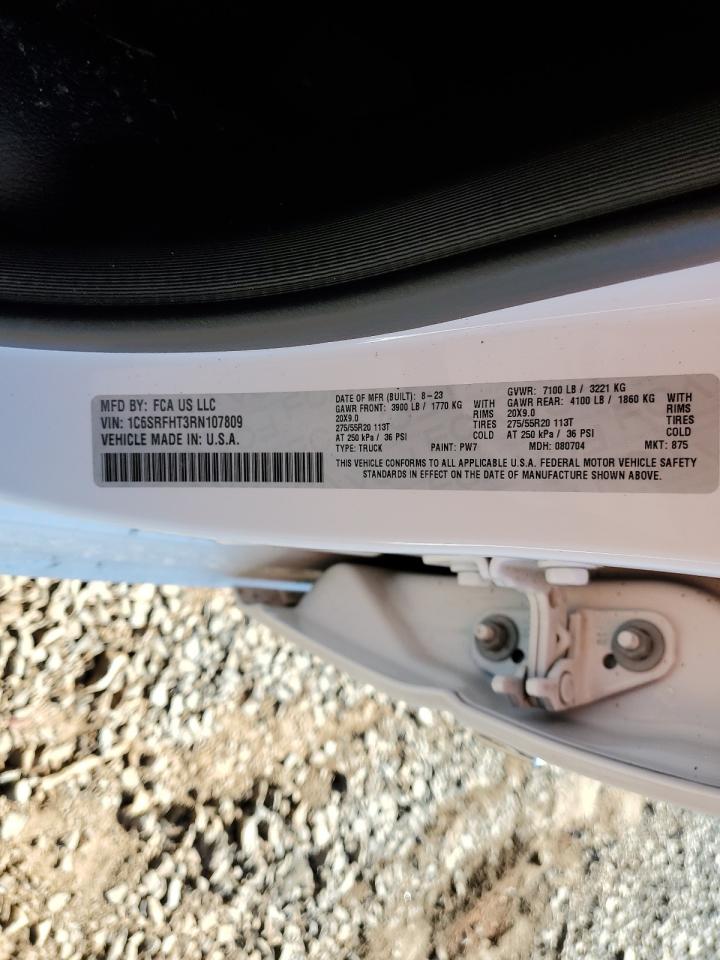 2024 Ram 1500 Limited VIN: 1C6SRFHT3RN107809 Lot: 89812355