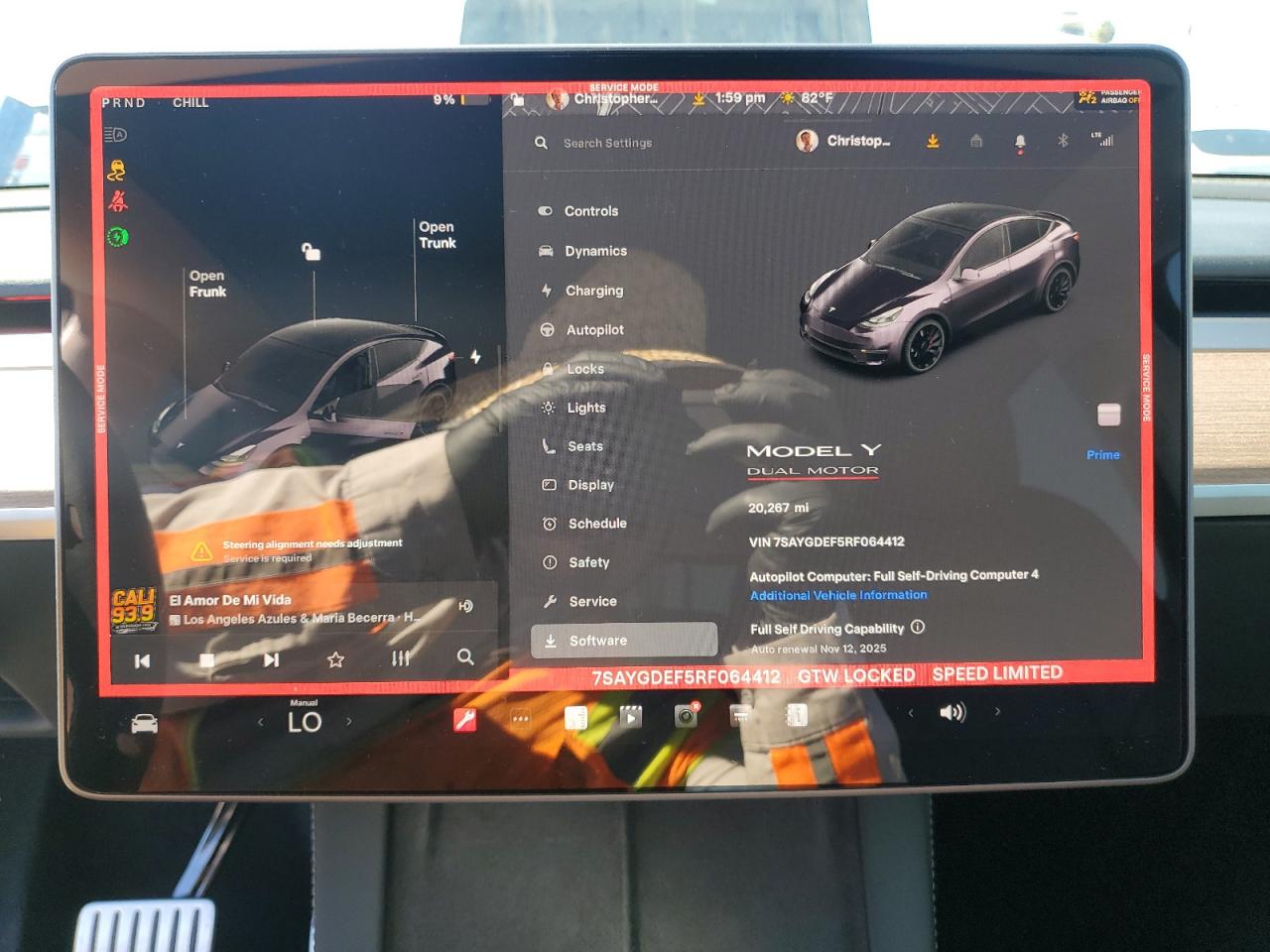 2024 Tesla Model Y VIN: 7SAYGDEF5RF064412 Lot: 87083965