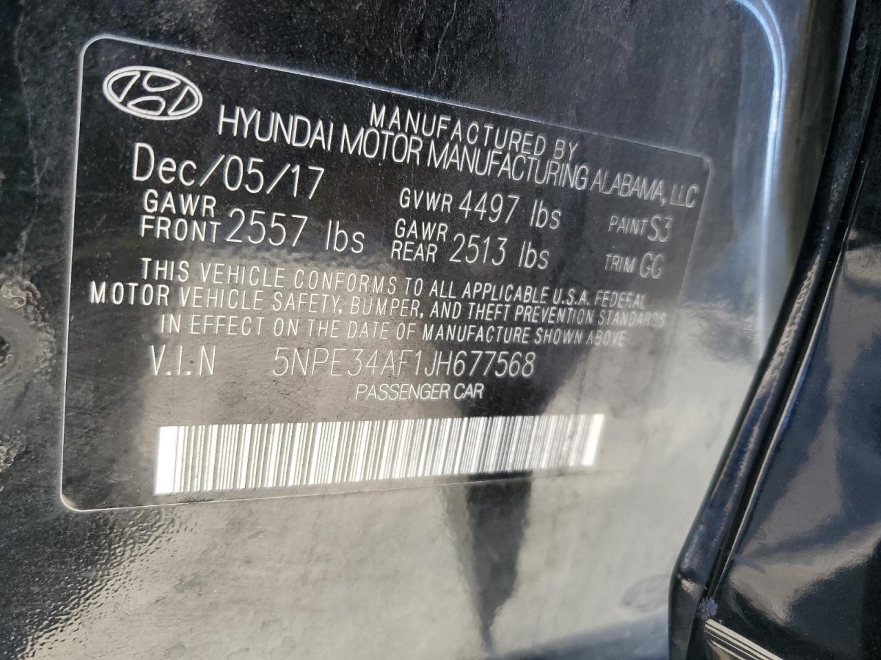 2018 Hyundai Sonata Sport VIN: 5NPE34AF1JH677568 Lot: 82336155