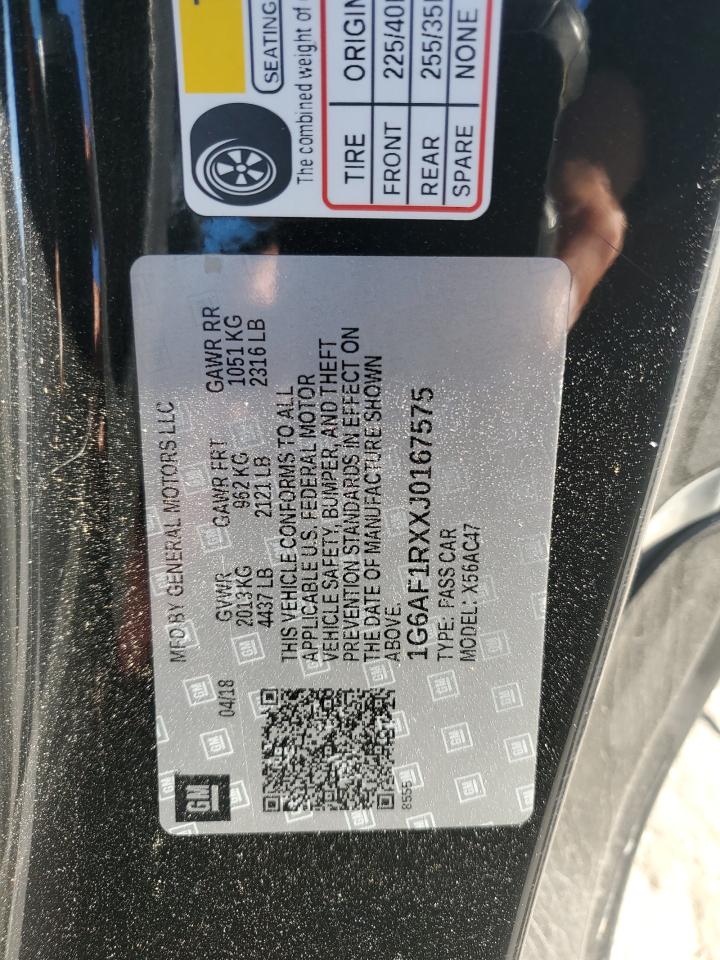 2018 Cadillac Ats Luxury VIN: 1G6AF1RXXJ0167575 Lot: 86673485