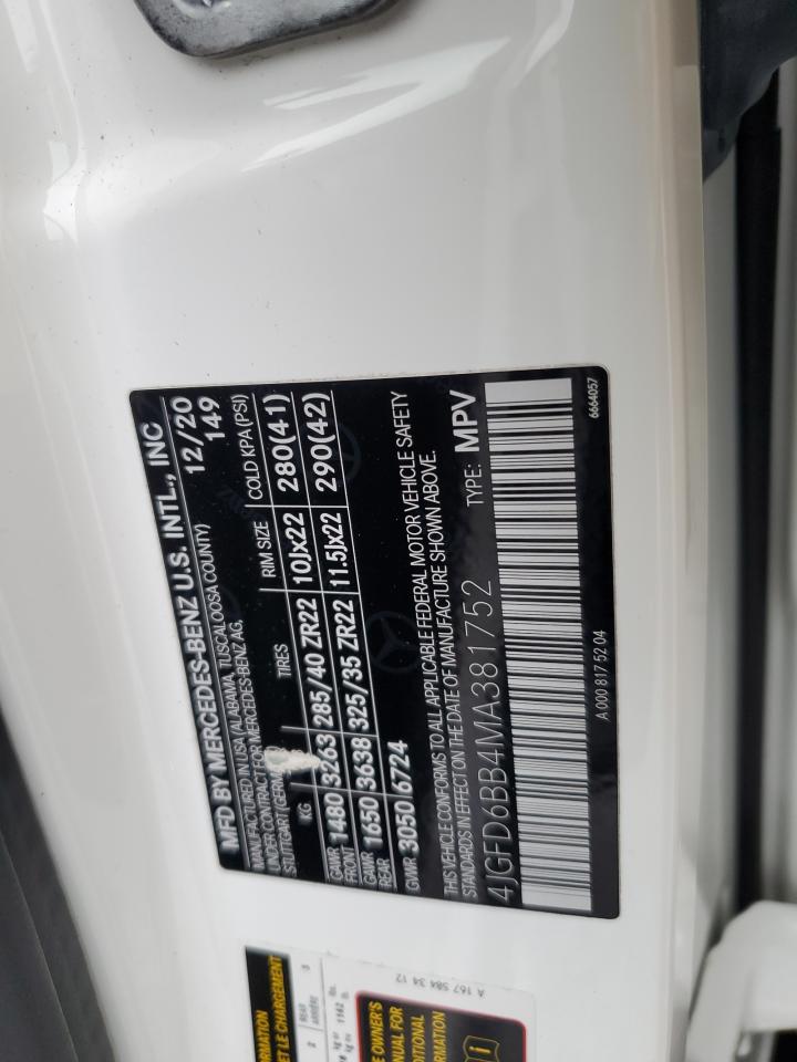 4JGFD6BB4MA381752 2021 Mercedes-Benz Gle Coupe Amg 53 4Matic