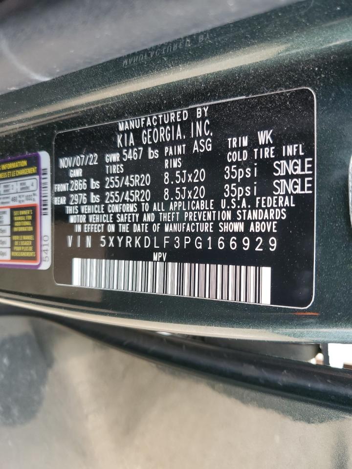 2023 Kia Sorento Sx VIN: 5XYRKDLF3PG166929 Lot: 85928695