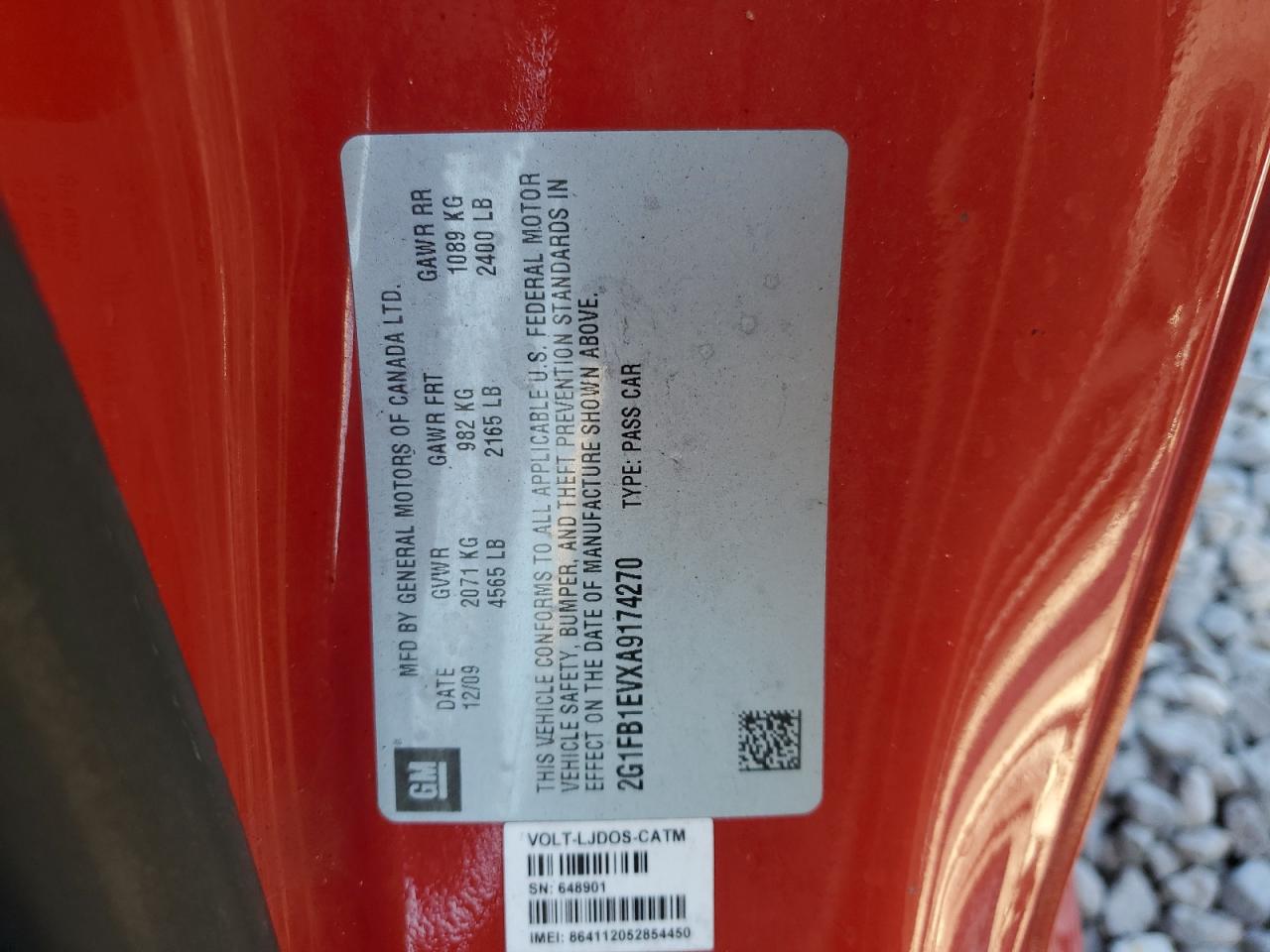 2010 Chevrolet Camaro Lt VIN: 2G1FB1EVXA9174270 Lot: 84990645