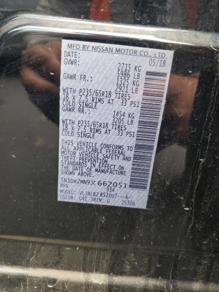 2018 Nissan Pathfinder S VIN: 5N1DR2MN9JC662051 Lot: 81949135