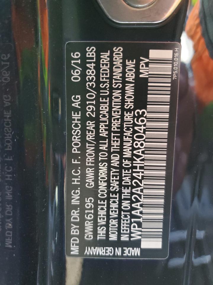 2017 Porsche Cayenne VIN: WP1AA2A24HKA80463 Lot: 82288735