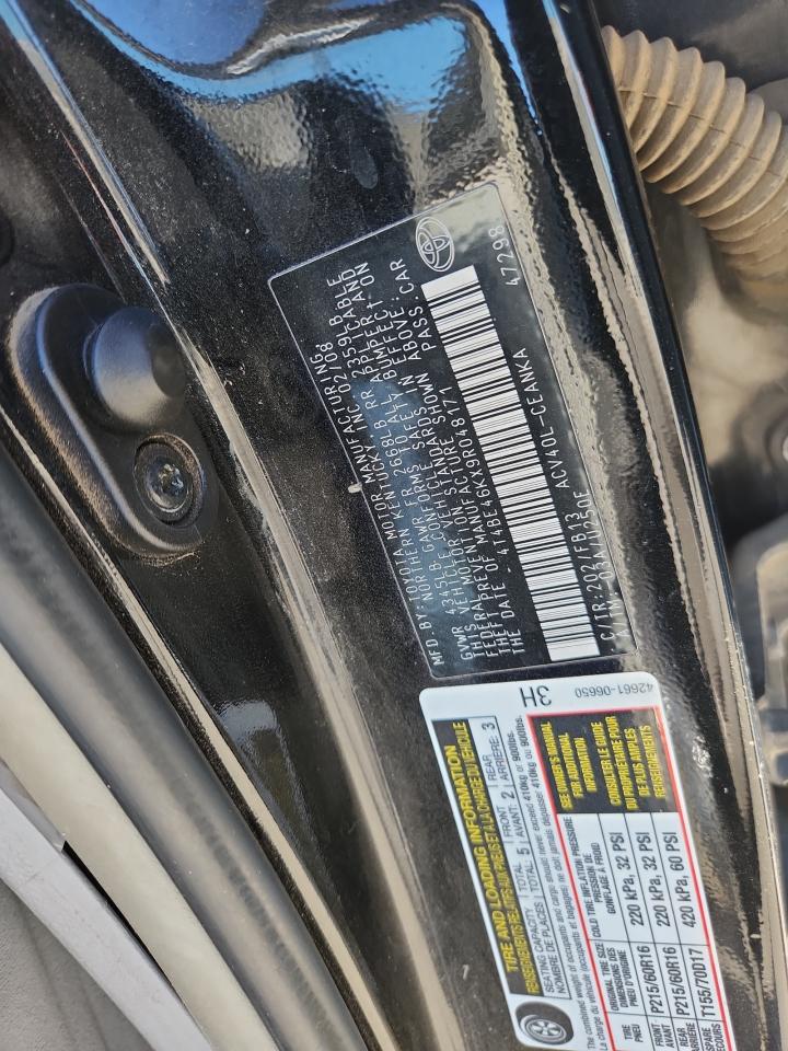 2009 Toyota Camry Base VIN: 4T4BE46KX9R048171 Lot: 85866865