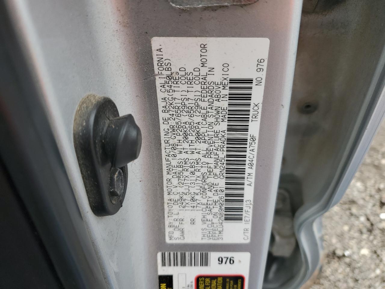 2009 Toyota Tacoma Double Cab VIN: 3TMLU42N89M026101 Lot: 82761215