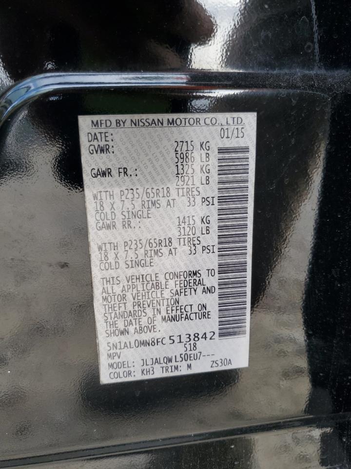 2015 Infiniti Qx60 VIN: 5N1AL0MN8FC513842 Lot: 87407165
