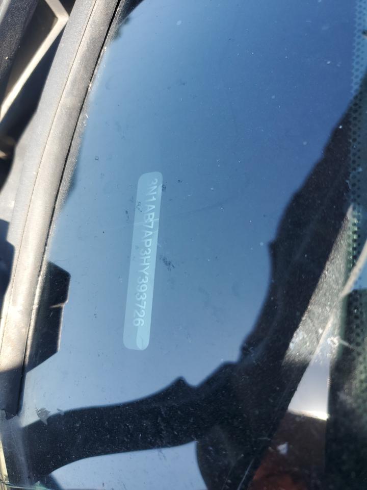 2017 Nissan Sentra S VIN: 3N1AB7AP3HY393726 Lot: 85913795