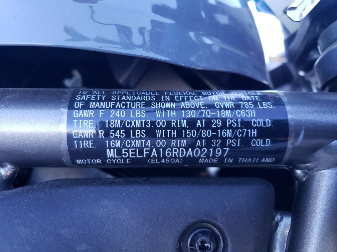 2024 Kawasaki El450 A VIN: ML5ELFA16RDA02197 Lot: 87082835