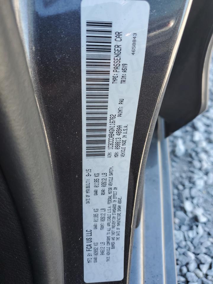 2016 Chrysler 200 Limited VIN: 1C3CCCAB4GN116762 Lot: 86665575