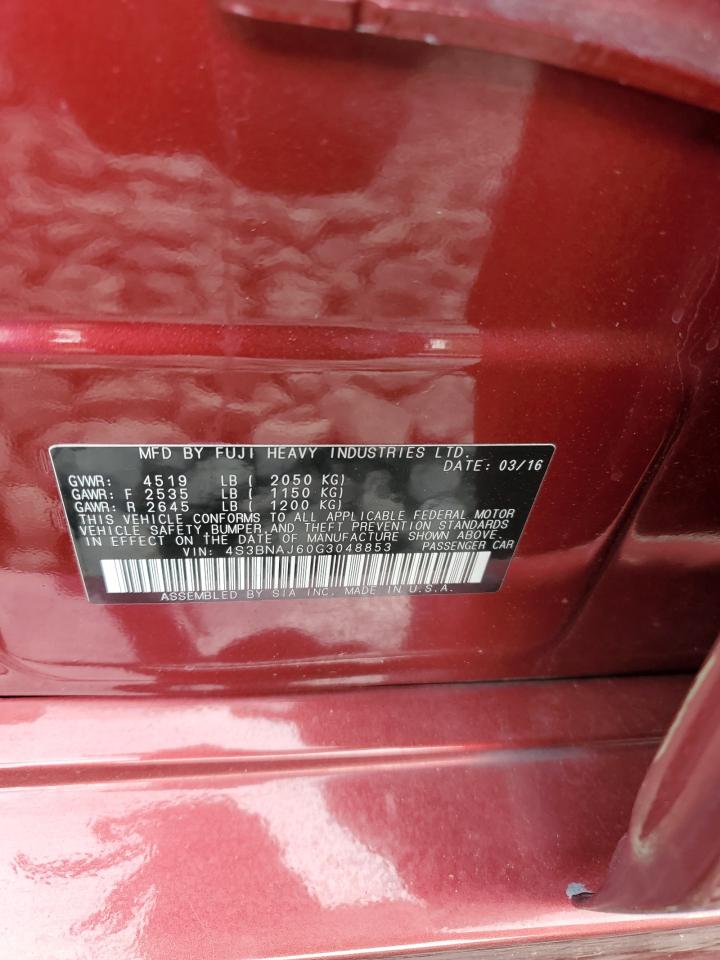 2016 Subaru Legacy 2.5I Limited VIN: 4S3BNAJ60G3048853 Lot: 82537245