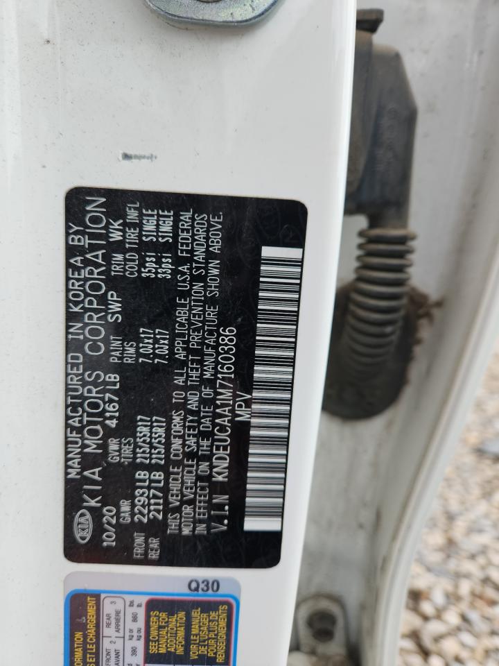 2021 Kia Seltos S VIN: KNDEUCAA1M7160386 Lot: 86139975