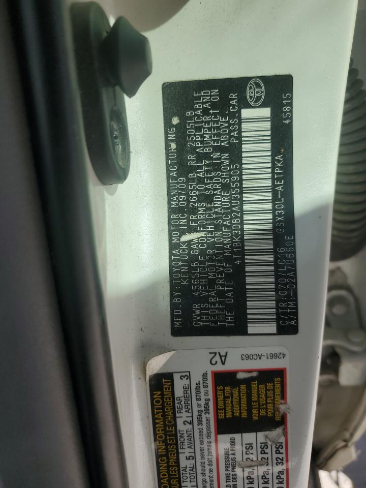 2010 Toyota Avalon Xl VIN: 4T1BK3DB2AU355905 Lot: 87444595