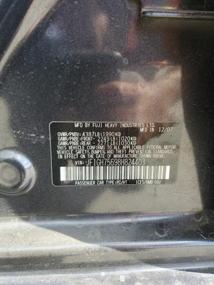 2008 Subaru Impreza Wrx Premium VIN: JF1GH75698H824403 Lot: 85365175