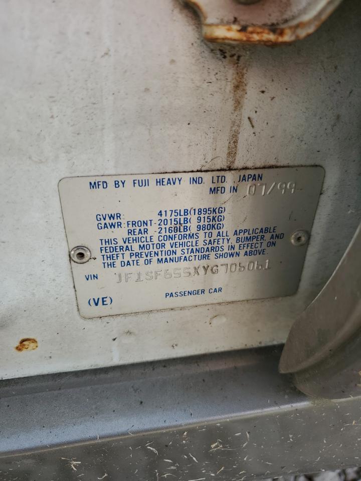 2000 Subaru Forester S VIN: JF1SF655XYG706061 Lot: 85866445