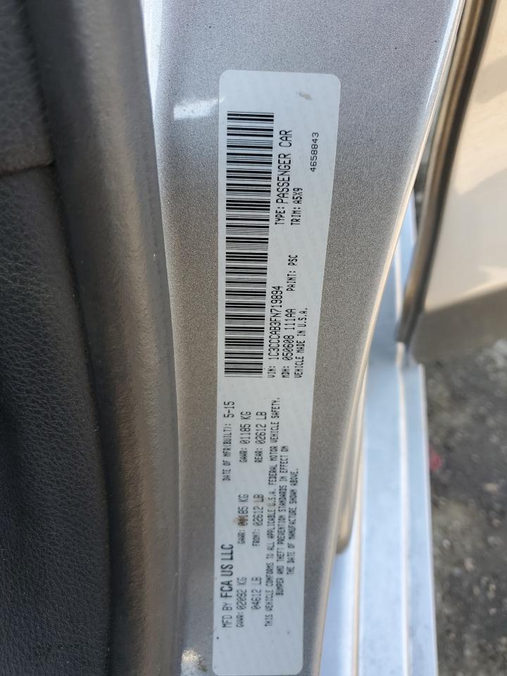 2015 Chrysler 200 Limited VIN: 1C3CCCAB3FN719894 Lot: 86130495