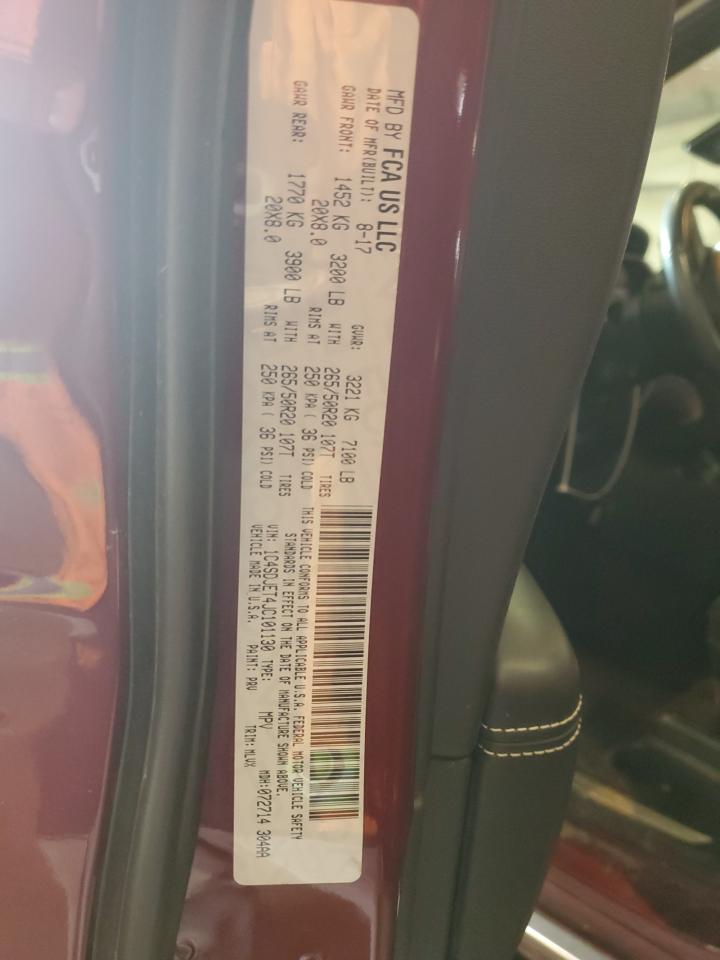 2018 Dodge Durango Citadel VIN: 1C4SDJET4JC101130 Lot: 90629165