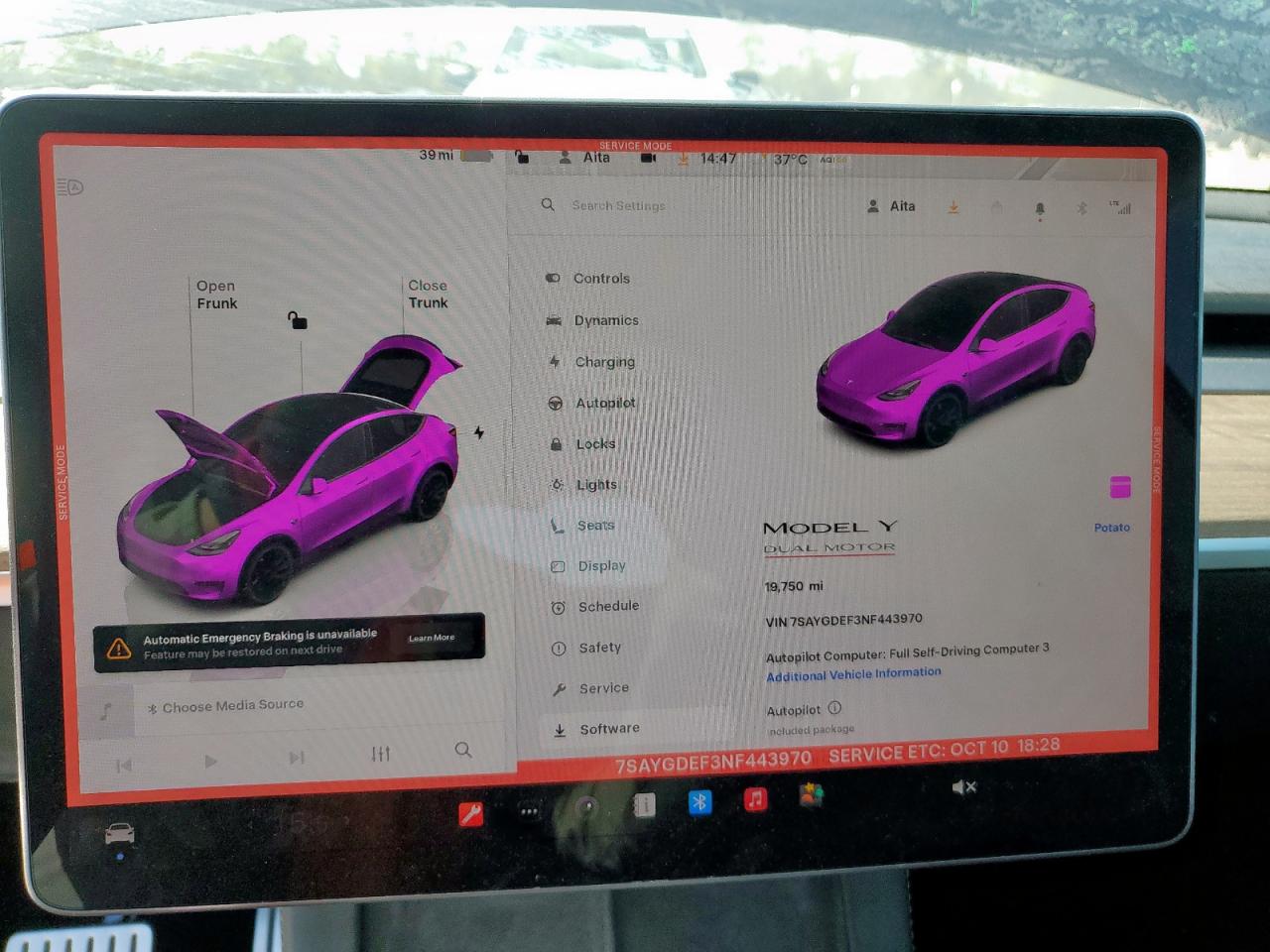 2022 Tesla Model Y VIN: 7SAYGDEF3NF443970 Lot: 85561825