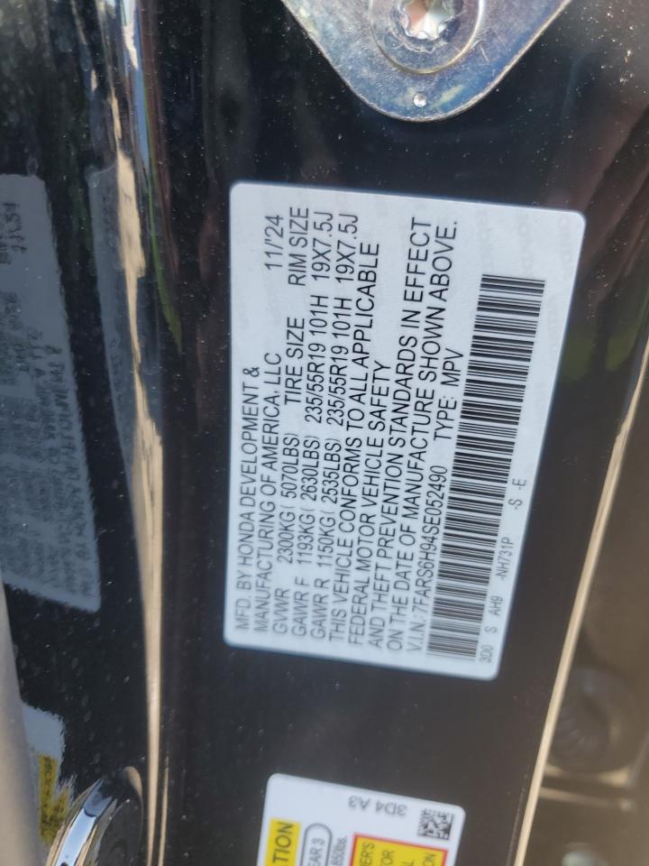 2025 Honda Cr-V Sport Touring VIN: 7FARS6H94SE052490 Lot: 82361485