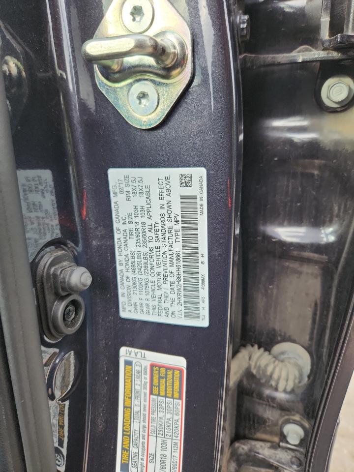 2017 Honda Cr-V Exl VIN: 2HKRW2H86HH618661 Lot: 83971855