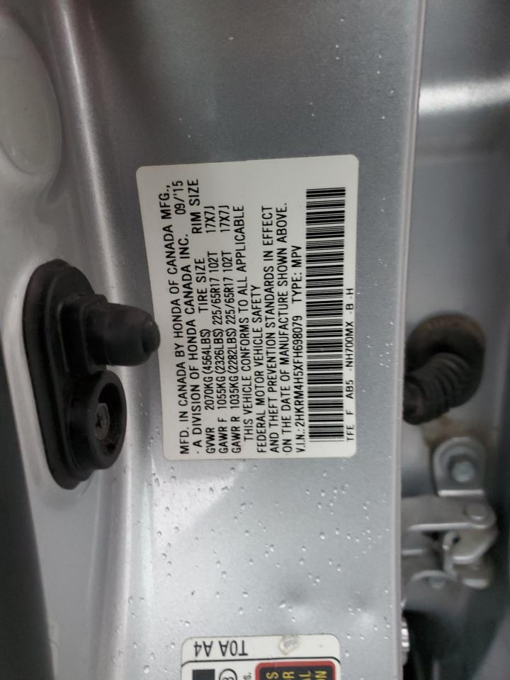 2015 Honda Cr-V Ex VIN: 2HKRM4H5XFH698079 Lot: 87103085