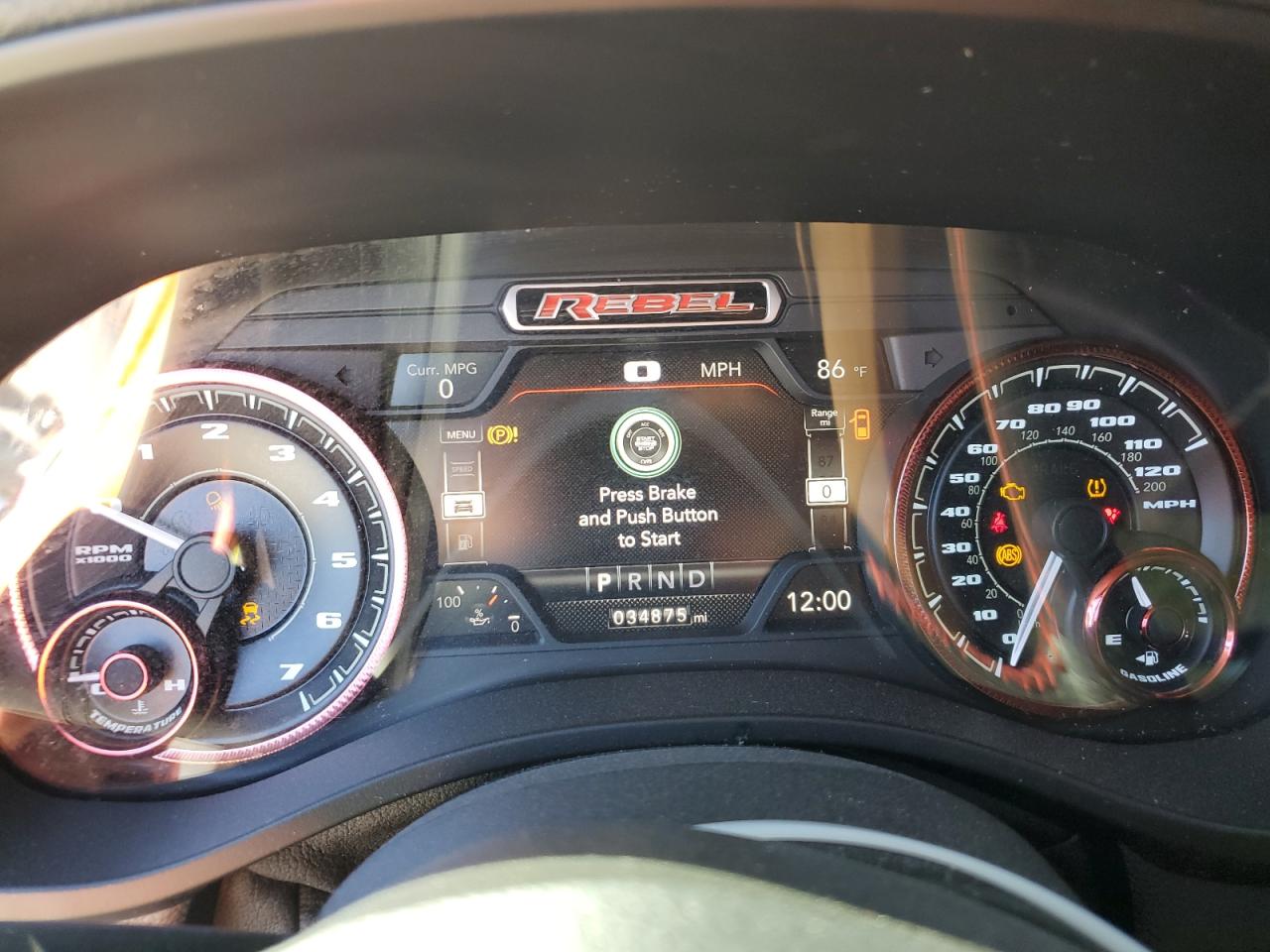 2019 Ram 1500 Rebel VIN: 1C6RRELT0KN893882 Lot: 86777075