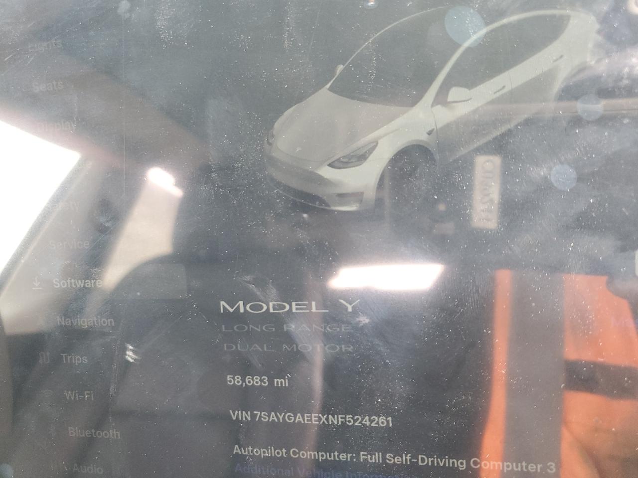 2022 Tesla Model Y VIN: 7SAYGAEEXNF524261 Lot: 85354955