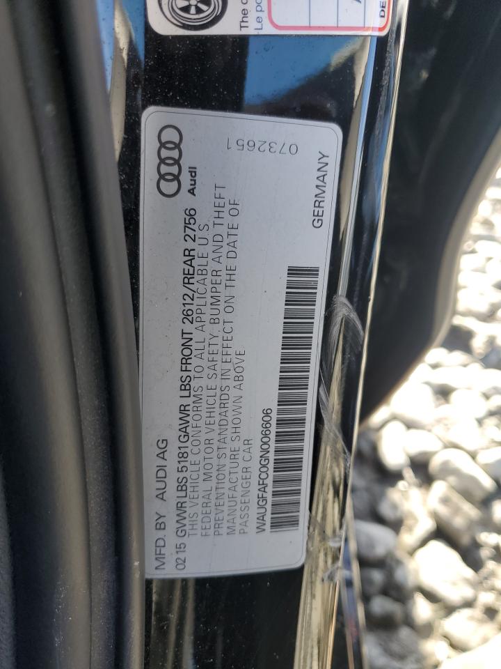 2016 Audi A6 Premium Plus VIN: WAUGFAFC0GN006606 Lot: 87298115