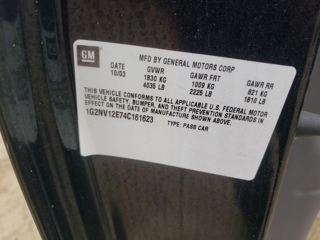 2004 Pontiac Grand Am Gt1 VIN: 1G2NV12E74C161623 Lot: 90431045