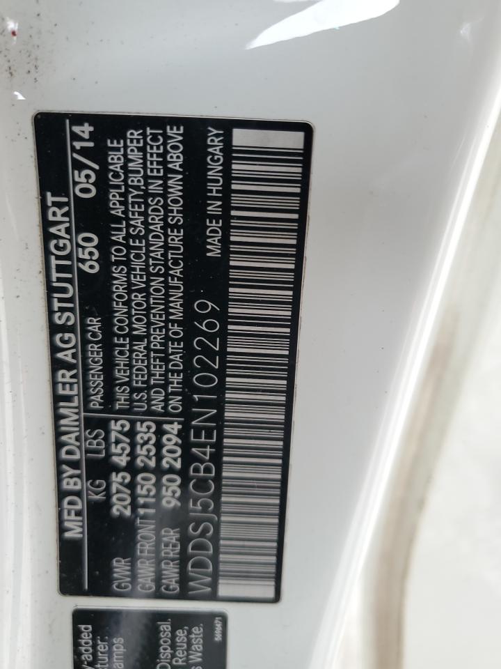 2014 Mercedes-Benz Cla 45 Amg VIN: WDDSJ5CB4EN102269 Lot: 86135205