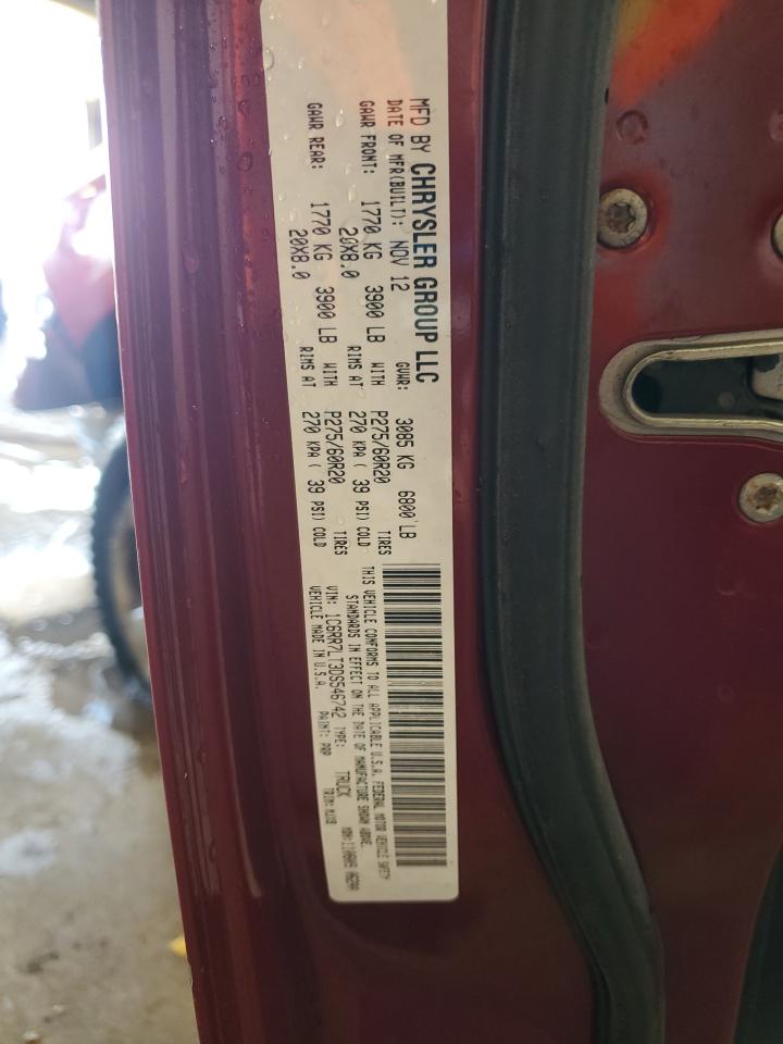 2013 Ram 1500 Slt VIN: 1C6RR7LT3DS546742 Lot: 85102585