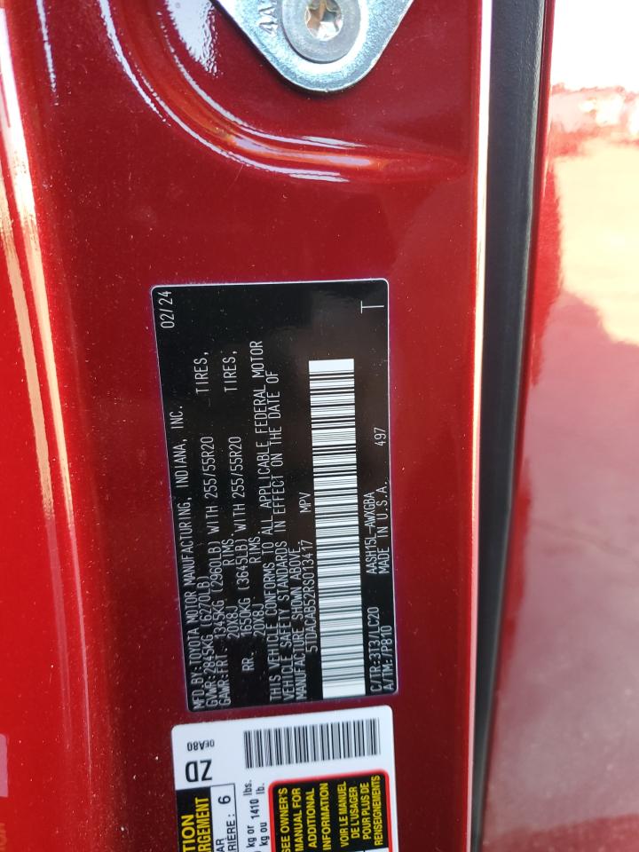 2024 Toyota Grand Highlander Xle VIN: 5TDACAB52RS013417 Lot: 82287625