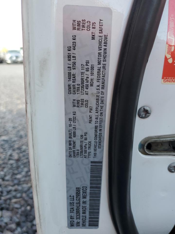 2020 Ram 3500 Big Horn VIN: 3C63RRHL6LG299569 Lot: 85509705