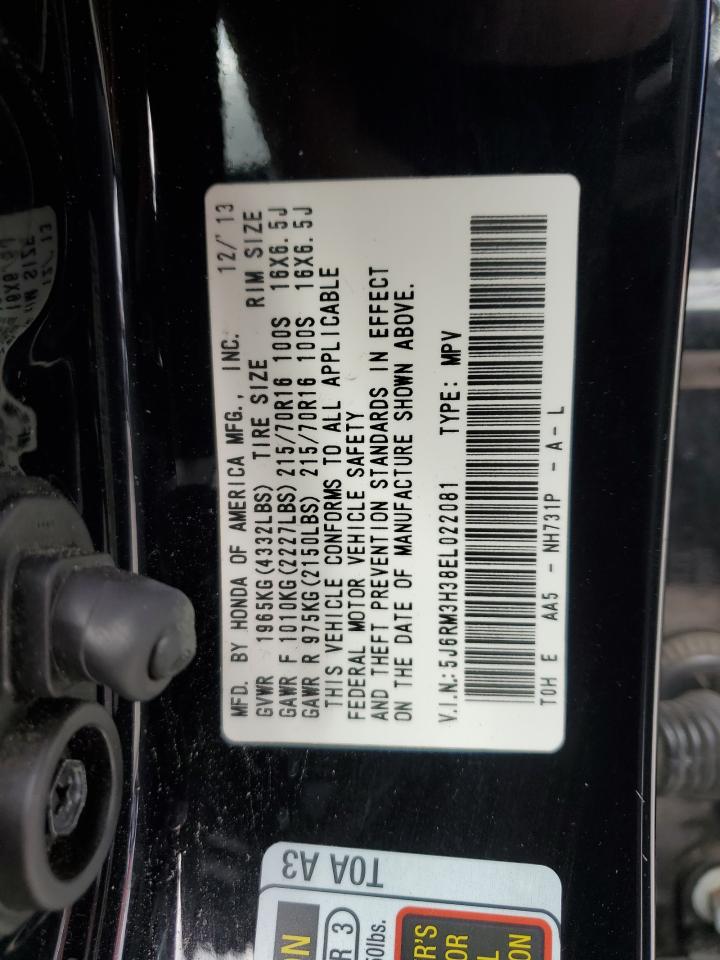 2014 Honda Cr-V Lx VIN: 5J6RM3H38EL022081 Lot: 87026465