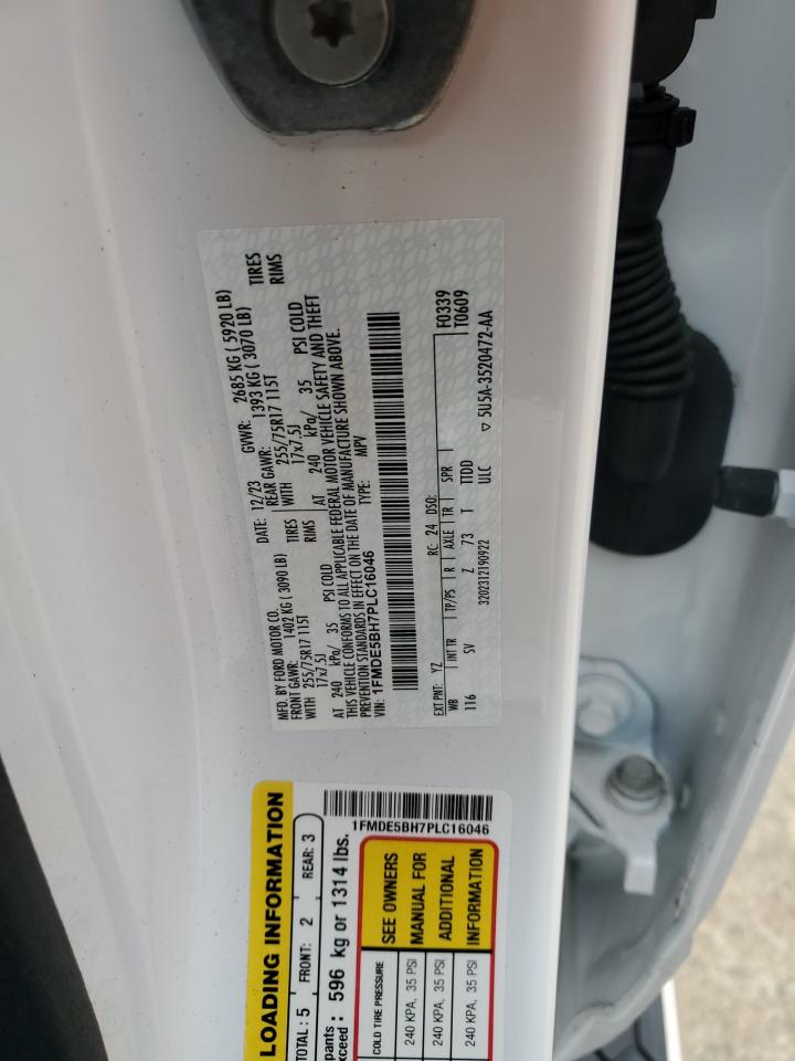 2023 Ford Bronco Base VIN: 1FMDE5BH7PLC16046 Lot: 82265415