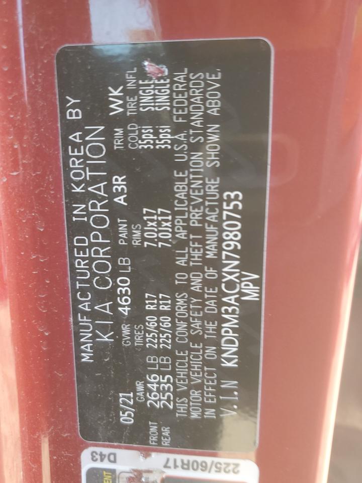 2022 Kia Sportage Lx VIN: KNDPM3ACXN7980753 Lot: 82196435