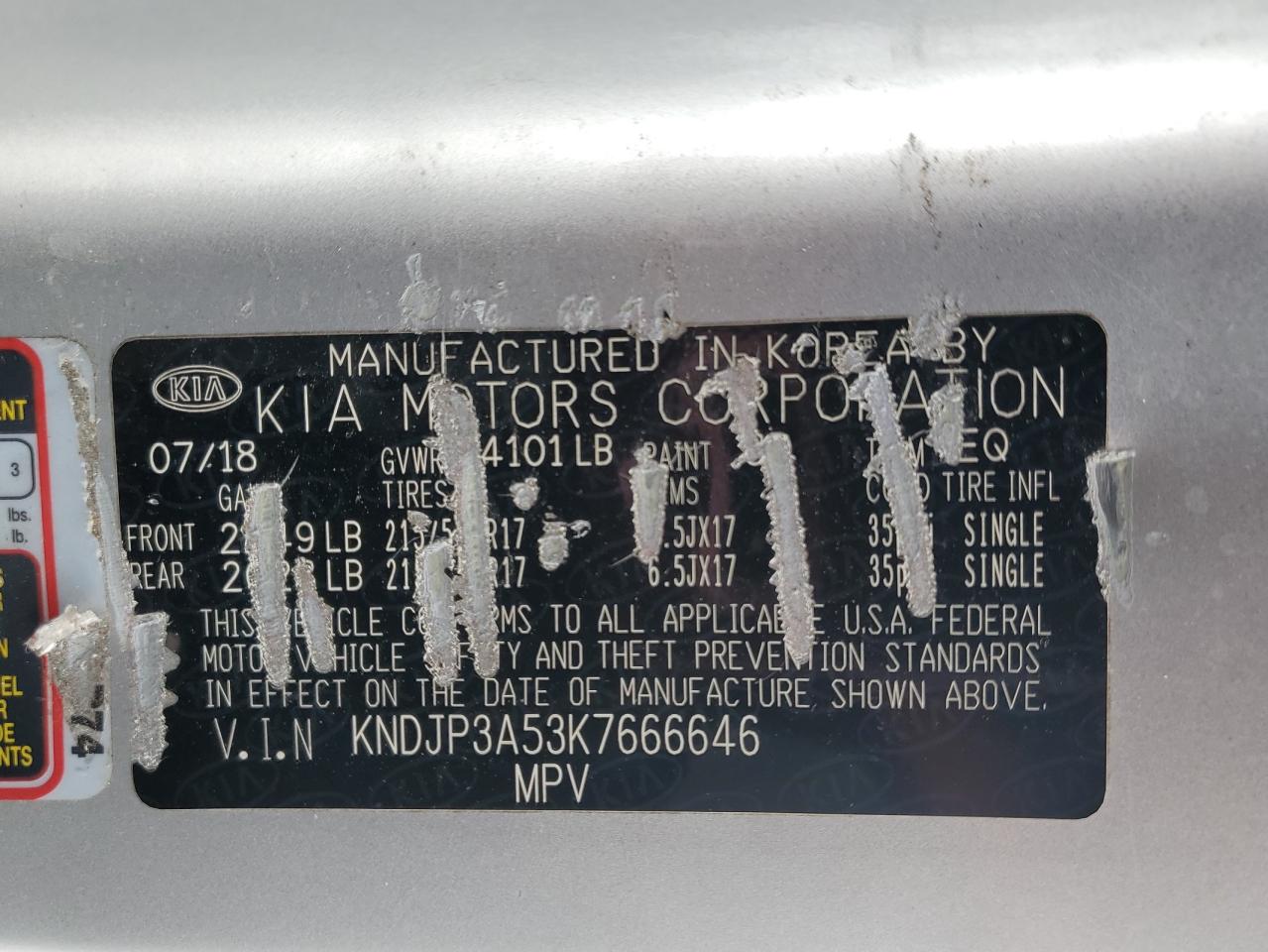 2019 Kia Soul + VIN: KNDJP3A53K7666646 Lot: 85382115