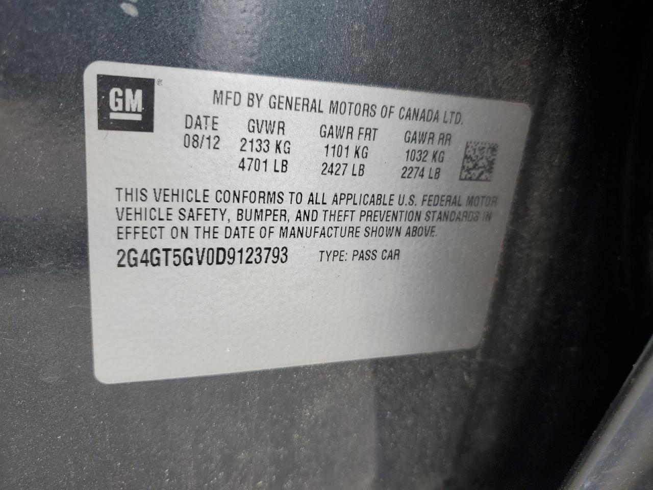 2013 Buick Regal Premium VIN: 2G4GT5GV0D9123793 Lot: 81956075