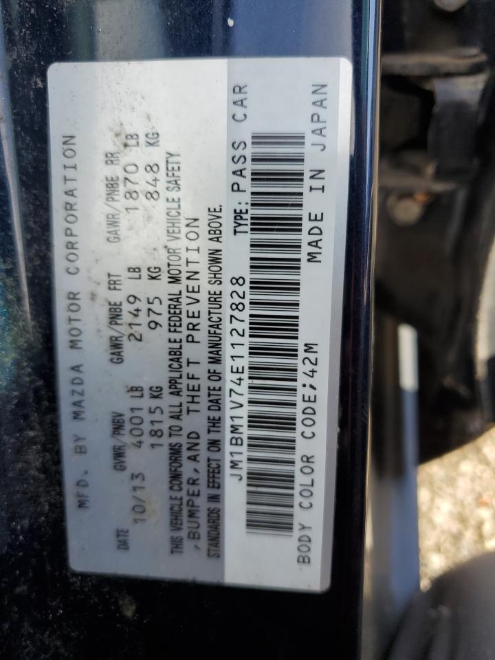 2014 Mazda 3 Touring VIN: JM1BM1V74E1127828 Lot: 82457475