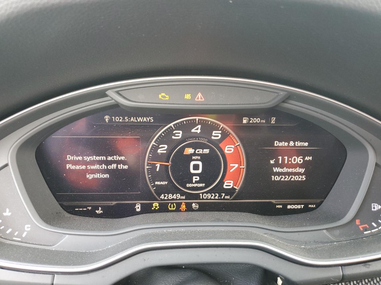 2019 Audi Sq5 Prestige VIN: WA1C4AFY0K2001719 Lot: 86265415