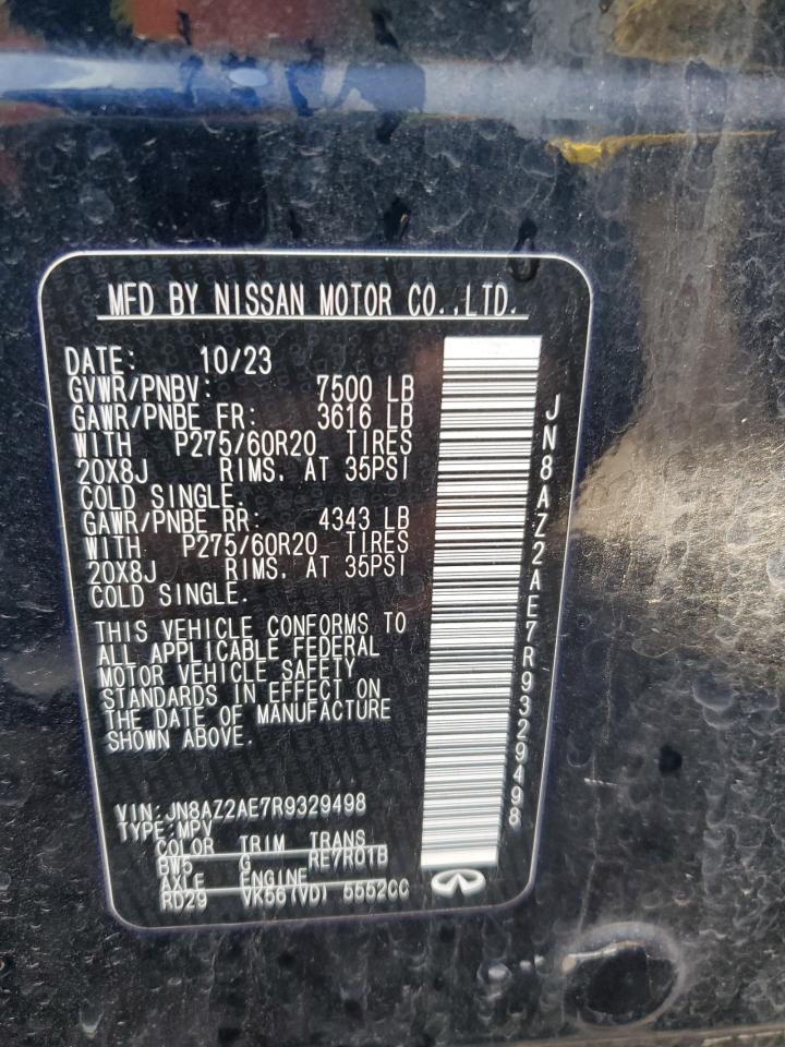 2024 Infiniti Qx80 Luxe VIN: JN8AZ2AE7R9329498 Lot: 90577885